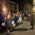 St Christopher's Prep School and Nursery's school choir sang carols outside St Mary's Church, Totnes